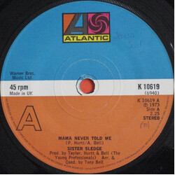Sister Sledge Mama Never Told Me USED VINYL 7INCH 45 RPM REISSUE