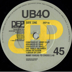 UB40 Many Rivers To Cross USED VINYL 7INCH SINGLE 45 RPM