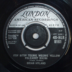 Brian Hyland Itsy Bitsy Teenie Weenie Yellow Polkadot Bikini / Don't Dilly Dally, Sally USED VINYL 7INCH 45 RPM
