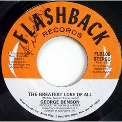 George Benson / Michael Masser The Greatest Love Of All / Ali's Theme USED VINYL 7INCH SINGLE 45 RPM REISSUE