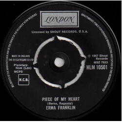Erma Franklin Piece Of My Heart USED VINYL 7INCH 45 RPM SINGLE REISSUE