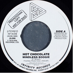 Hot Chocolate Mindless Boogie USED VINYL 7INCH 45 RPM PROMO