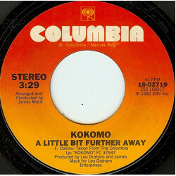 Kokomo A Little Bit Further Away USED VINYL 7INCH 45 RPM SINGLE STYRENE STEREO