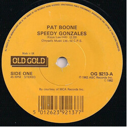 Pat Boone Speedy Gonzales / Moody River USED VINYL 7INCH SINGLE 45 RPM REISSUE