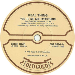 The Real Thing You To Me Are Everything USED VINYL 7INCH 45 RPM SINGLE
