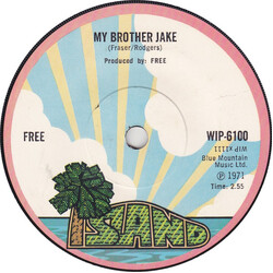 Free My Brother Jake / Only My Soul USED VINYL 7INCH 45 RPM