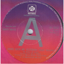 Barry White Bring Back My Yesterday USED VINYL 7INCH PROMO