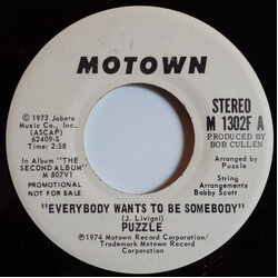 Puzzle (10) Everybody Wants To Be Somebody USED VINYL 7INCH PROMO STEREO MONO
