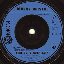 Johnny Bristol Hang On In There Baby USED VINYL 7INCH SINGLE 45 RPM