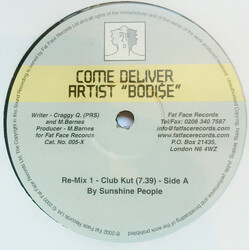 Bodise Come Deliver USED VINYL 12INCH