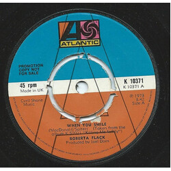 Roberta Flack When You Smile / Conversation Love USED VINYL 7INCH 45 RPM SINGLE PROMO