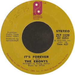 The Ebonys It's Forever VINYL 7" USED