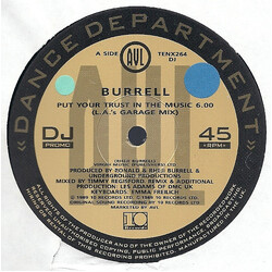 Burrell Put Your Trust In The Music USED VINYL 12INCH 45 RPM PROMO