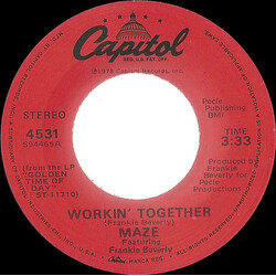 Maze Featuring Frankie Beverly Workin' Together USED VINYL 7INCH 45 RPM