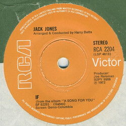 Jack Jones If USED VINYL 7INCH