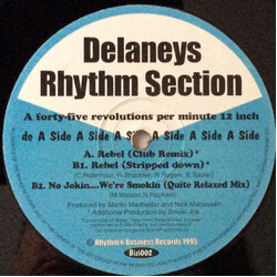 Delaney's Rhythm Section Rebel USED VINYL 12INCH 45 RPM