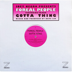 Joey Negro / Foreal People / Taana Gardner Gotta Thing USED VINYL 12INCH 33 S RPM