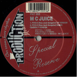 MC Juice Five-O (New Jack Gangster)  / (I Like) The Way You Swing USED VINYL 12INCH 33 S RPM