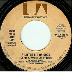 Sam & Dave A Little Bit Of Good (Cures A Whole Lot Of Bad) / Blinded By Love USED VINYL 7INCH 45 RPM STYRENE
