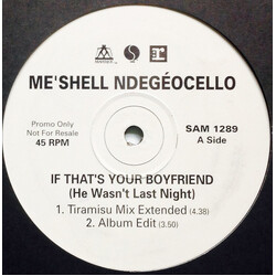 Me'Shell NdegéOcello If That's Your Boyfriend (He Wasn't Last Night) USED VINYL 12INCH 45 RPM PROMO