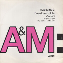 Awesome 3 Freedom Of Life USED VINYL 12INCH 45 RPM SINGLE PROMO