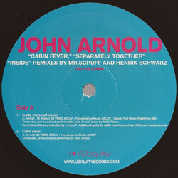 John Arnold Cabin Fever / Separately Together / Inside Remixes USED VINYL 12INCH 33 S RPM