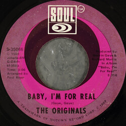 The Originals Baby I'm For Real / Moment Of Truth USED VINYL 7INCH 45 RPM SINGLE