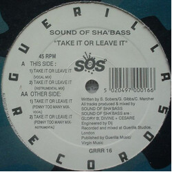 Sound Of Sha'bass Take It Or Leave It USED VINYL 12INCH 45 RPM