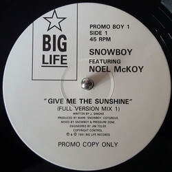 Snowboy / Noel McKoy Give Me The Sunshine USED VINYL 12INCH 45 RPM PROMO