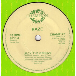 Raze Jack The Groove USED VINYL 7INCH 45 RPM SINGLE