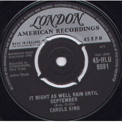 Carole King It Might As Well Rain Until September VINYL 7" USED