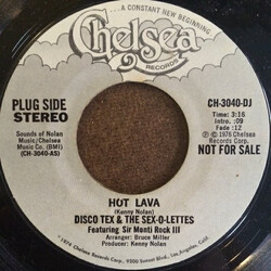 Disco Tex & His Sex-O-Lettes / Sir Monti Rock III Hot Lava USED VINYL 7INCH 45 RPM PROMO