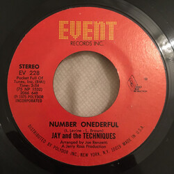 Jay & The Techniques Number Onederful / Don't Ask Me To Forget USED VINYL 7INCH 45 RPM