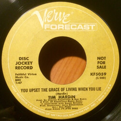 Tim Hardin You Upset The Grace Of Living When You Lie Vinyl 7" USED
