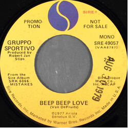 Gruppo Sportivo Beep Beep Love USED VINYL 7INCH 45 RPM STEREO MONO PROMO