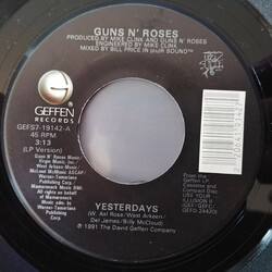 Guns N' Roses Yesterdays USED VINYL 7INCH 45 RPM SINGLE