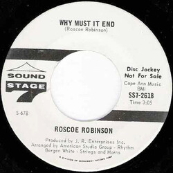 Roscoe Robinson Why Must It End / How Many Times Must I Knock USED VINYL 7INCH 45 RPM PROMO