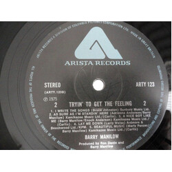 Barry Manilow Tryin' To Get The Feeling Vinyl LP USED