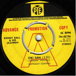 Kenny Ball And His Jazzmen Oki San USED VINYL 7INCH SINGLE 45 RPM PROMO