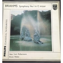 The New York Philharmonic Orchestra / Bruno Walter / Johannes Brahms Symphony No. 1 In C Minor Vinyl LP USED