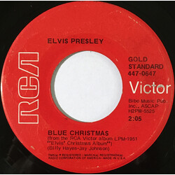Elvis Presley Blue Christmas USED VINYL 7INCH 45 RPM SINGLE