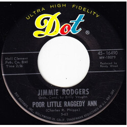 Jimmie Rodgers (2) Poor Little Raggedy Ann / I'm Gonna Be The Winner USED VINYL 7INCH 45 RPM SINGLE