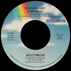 Kelly Willis Heaven's Just A Sin Away Vinyl 7" USED