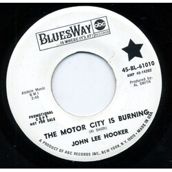 John Lee Hooker The Motor City Is Burning USED VINYL 7INCH 45 RPM SINGLE PROMO