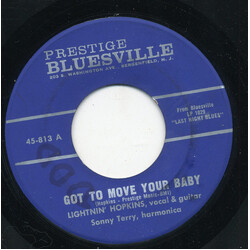 Lightnin' Hopkins Got To Move Your Baby USED VINYL 45 RPM SINGLE 7INCH