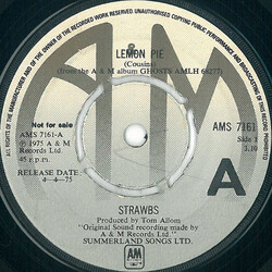 Strawbs Lemon Pie USED VINYL 7INCH 45 RPM SINGLE PROMO