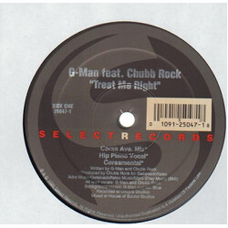 G-Man (18) / Chubb Rock Treat Me Right USED VINYL 12INCH 33 S RPM