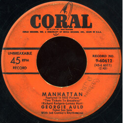 Georgie Auld Manhattan USED VINYL 7INCH 45 RPM