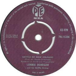 Lonnie Donegan's Skiffle Group Battle Of New Orleans Vinyl 7" USED