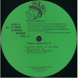 Various What A Remix Vol. 6 USED VINYL 12INCH 33 S RPM